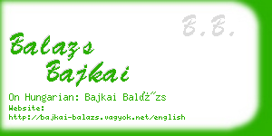 balazs bajkai business card